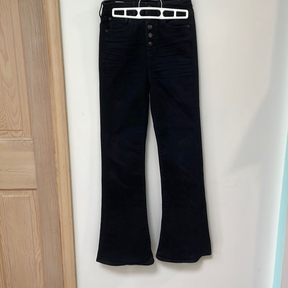 American Eagle jeans flare high Rise black